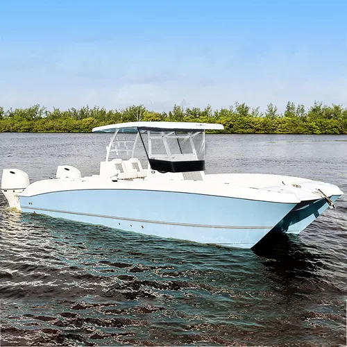 Vista 4 de Cubierta Universal T-TOP para Consola de Barco, Parabrisas Transparente, Compatible con Tamaños de Consola de hasta 700mm/27.56