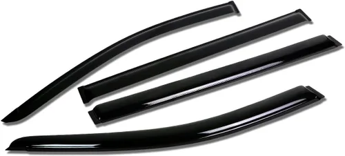 Vista 30 de Auto Dynasty 2 piezas viseras de ventana con cinta adhesiva protector de lluvia compatible con Dodge Stratus Chrysler Sebring 2001-2005 Cupé de 2