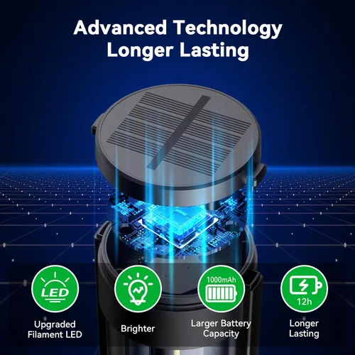 Vista 3 de LETMY Luces solares para caminos al aire libre, paquete de 8 luces solares para exteriores, IP65, impermeables, encendidoapagado automático, luces