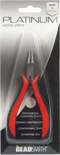 Vista 8 de The Beadsmith Platinum Series - Alicates alemanes de punta redonda, 4.75 pulgadas (4.724 in) con cabeza de acero pulido, mango ergonómico de agarre