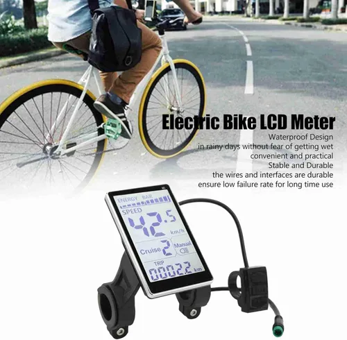 Vista 4 de Pantalla LCD de ciclo eléctrico, 24 V 36 V 48 V 60 V universal E Scooter M5 E Panel de control Panel de control de 5 pines Scooter eléctrico Panel