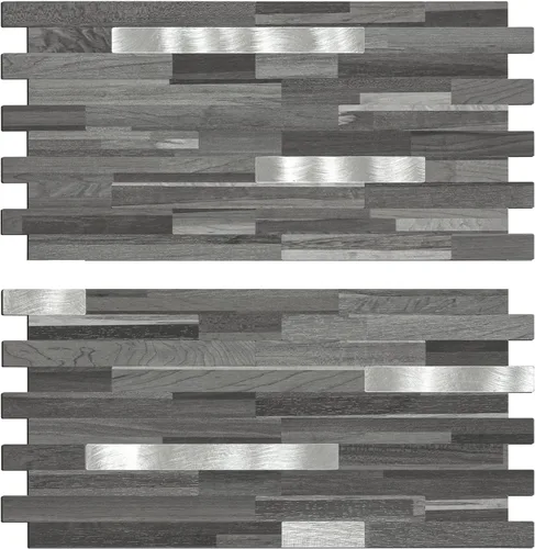 Vista 8 de Midcard 20 hojas de azulejos de pared de PVC para salpicaduras, para salpicaduras de cocina