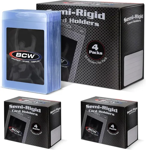 Vista 8 de BCW Soporte para Tarjetas Semirrígido #1 Paquete de 100 Fundas Semirrígidas para Tarjetas para Preparación de Clasificación Fundas Protectoras