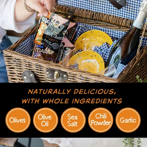 Vista 4 de Mario Camacho Foods - Aceitunas sin hueso, paquete variado, bolsas de 1.05 onzas (paquete de 12)