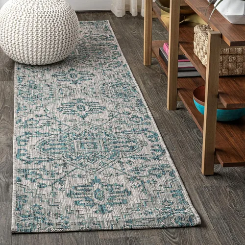 Vista 69 de JONATHAN Y SMB105D-28 - Alfombra pasillo Estrella con medallón bohemio tejido texturizado interior/exterior, estilo costero rústico glamuroso, fácil
