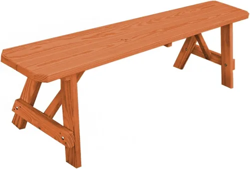 Vista 45 de Furniture Barn USA Banco tradicional de pino tratado a presión de 2 pies, tinte de cedro mancha de cedro
