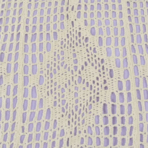 Vista 5 de ABREEZE Juego de ropa de cama vintage de algodón con ganchillo, colcha floral de encaje beige con fundas de almohada, 3 piezas, tamaño Queen