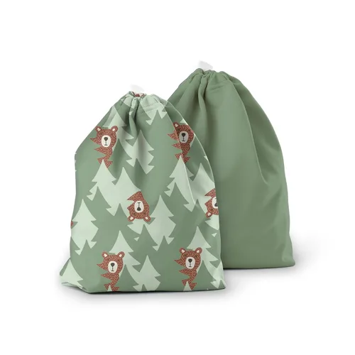 Vista 8 de Esembly Ditty Bag Duo - Bolsas húmedas reutilizables impermeables para pañales de tela, trajes de baño, artículos de tocador y aperitivos, juego