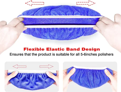 Vista 4 de FONAROLL Gorro de Almohadilla Pulidora de Coche de 7 a 8 Pulgadas, 15 Piezas Gorros de Pulido para Automóvil Almohadillas de Buffing