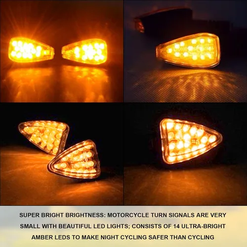 Vista 7 de 4PCS Mini Stalk Flecha Luz Motocicleta Señal de Giro Luces Luces Delanteras Luces Traseras Adecuado para todo tipo de locomotoras de 12V