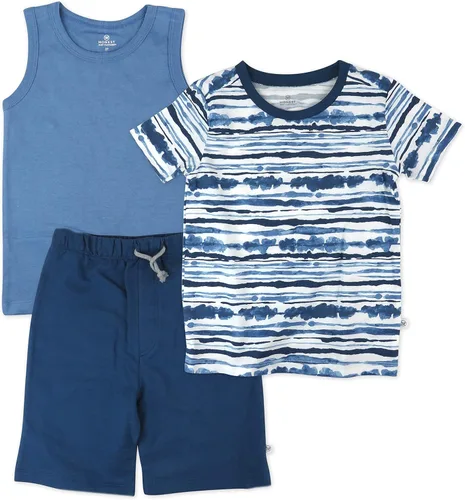 HonestBaby Playwear Outfit Sets, Tops and Bottoms 100% Organic Cotton for Baby, Toddler Boys, Unisex (LEGACY)