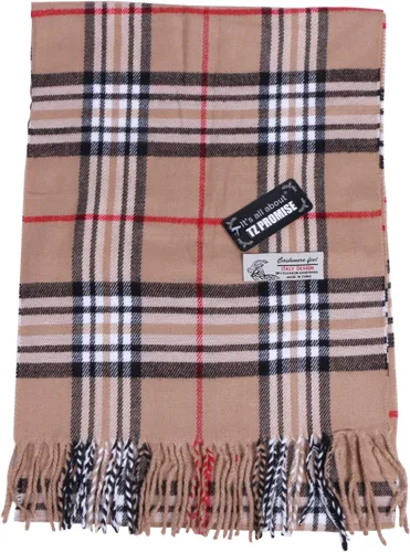 Vista 2 de Bufanda de invierno a cuadros con tacto de cachemira clásica, suave, lujosa, para hombres y mujeres