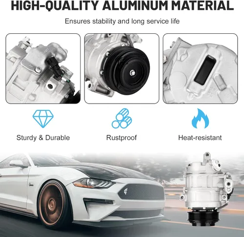 Vista 5 de Compresor de aire acondicionado de CA con embrague para Ford Explorer 2011-2019 3.5L