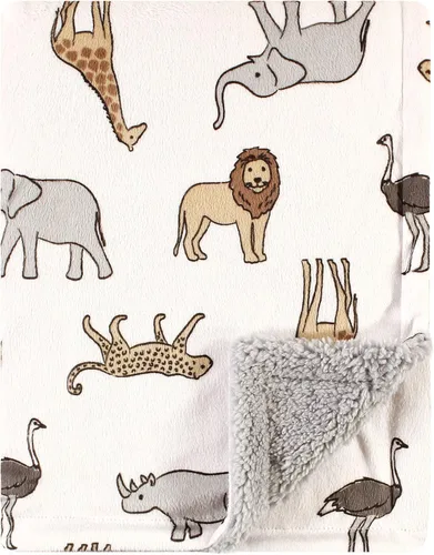 Vista 28 de Hudson Baby Manta unisex de felpa de visón y sherpa para bebé, abstracta, talla única