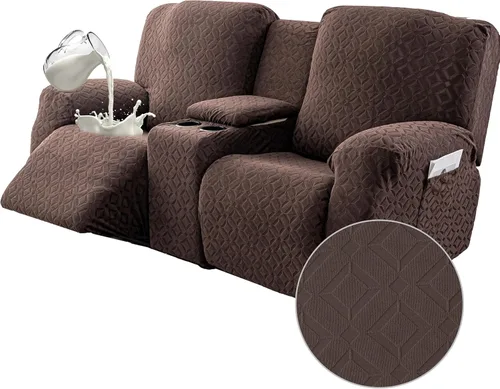 Vista 29 de Gennia - Funda impermeable para silla reclinable, fundas elásticas para sofá reclinable con bolsillos, fundas lavables para sillón reclinable Lazy
