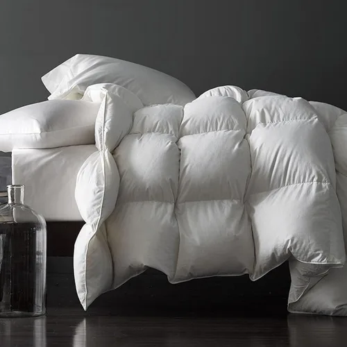 Vista 10 de Royoliving Relleno de Edredón de Plumón Premium Edredón Tamaño Individual Peso Pesado Engrosado Invierno Blanco Funda 100% Algodón con Pestañas
