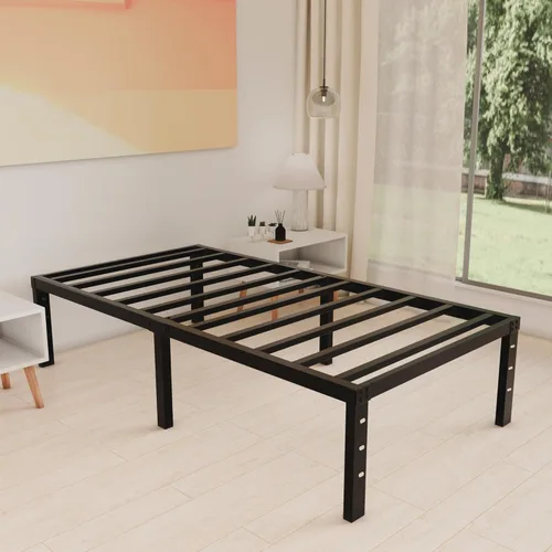 Vista 65 de Base de cama tamaño Queen de 12 pulgadas, no necesita somier, base de colchón de plataforma de metal resistente con listones de acero