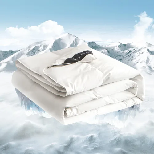 Vista 22 de Royoliving Relleno de Edredón de Plumón Premium Edredón Tamaño Individual Peso Pesado Engrosado Invierno Blanco Funda 100% Algodón con Pestañas