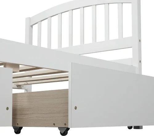 Vista 74 de Harper & Bright Designs Cama individual con cajones, cama individual de plataforma para niños con almacenamiento, plataforma de madera maciza,