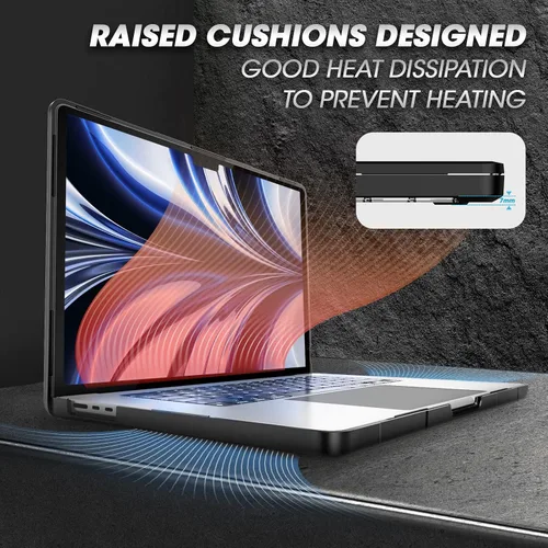Vista 6 de SUPCASE Funda para MacBook Air de 15 pulgadas 2026/2025/2024/2023 Negro