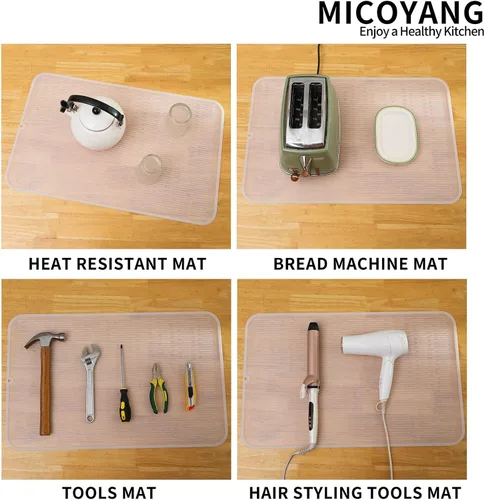 Vista 182 de MicoYang Alfombrilla de Silicona para Secar Platos de Múltiples Usos, Fácil de Limpiar, Ecológica, Alfombrilla de Silicona Resistente al Calor