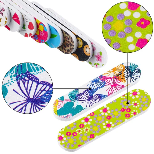 Vista 5 de Mudder Paquete de 150 mini limas de uñas a granel, tableros de esmeril de doble cara para uñas, juego de regalo pequeño desechable, herramientas