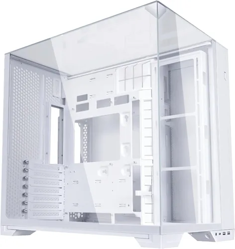 Vista 13 de Lian Li O11 Vision - Paneles triples de vidrio templado - Caja de PC de torre media ATX de cámara dual - Hasta 2 × 360mm de radiadores - Bandeja