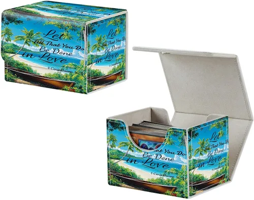 Vista 25 de MTG Commander - Caja de cartas intercambiables, más de 100 tarjetas con funda con funda de piel sintética, caja de almacenamiento de tarjetas