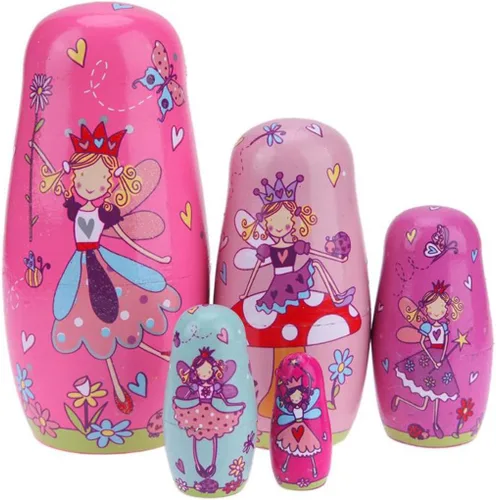 Vista 11 de Konrisa Muñecos anidables de Papá Noel enano Matryoshka - Muñecos de madera rusa para fiestas de cumpleaños, juego de 5