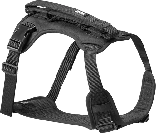 Vista 10 de TUG Arnés para perro con 2 puntos de conexión para correa Ajustable, acolchado, liviano Asa en la parte trasera Sin tirones, clip frontal Negro