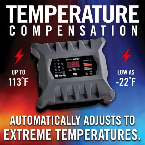 Vista 4 de Clore Automotive PL2410 10-Amp Fully-Automatic Smart Charger, 12V and 24V Battery Charger, Battery Maintainer, and Battery Desulfator with