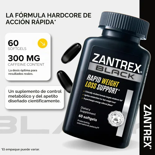 Vista 2 de Zantrex Black – Aumenta naturalmente el GLP-1 y el metabolismo Energía termogénica, fórmula para el control de peso 60 píldoras
