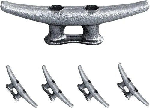 Simplified Living - Tacos de muelle de 4 pulgadas | Hierro fundido galvanizado resistente a la intemperie de 4 pulgadas para embarcaciones para