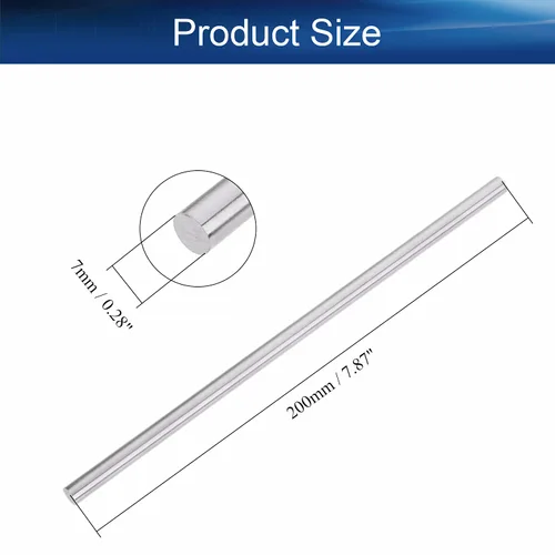 Vista 2 de Auniwaig Barra de torno de varilla redonda sólida HSS de 0.276 in x 7.874 in, surtido para herramientas de manualidades, para ejes de engranaje