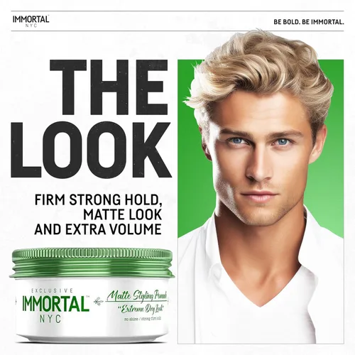 Vista 12 de Immortal NYC Ceras para el cabello para hombres – Aventus Extra Strong Hold, cera para el cabello de bajo brillo – Base de agua para hombre, sin