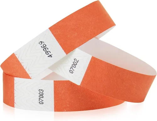 Vista 31 de Paquete variado de 1000 pulseras Wristco de 10 colores Tyvek para eventos, cómodas pulseras de papel resistentes a desgarros, pulseras