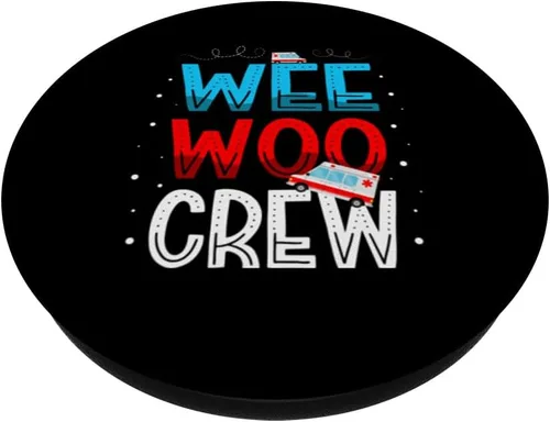 Vista 2 de Wee Woo Crew Ambulancia Técnico Paramédico EMT PopSockets intercambiables PopGrip