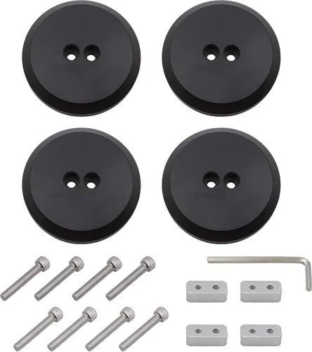 Jack Pad - Disco de elevación de aluminio, adaptador de piso compatible con Corvette C8, C7, C6, C5 y para la mayoría de Porsches, paquete de 4,