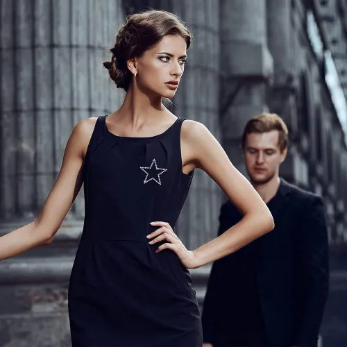 Vista 3 de 12 calcomanías termoadhesivas con diamantes de imitación de cristal de estrella, para bricolaje, camiseta de diamantes de imitación de estrella