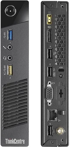 Vista 4 de Lenovo ThinkCentre M73 Mini computadora de escritorio, Intel Core i5-4570T hasta 3.6 GHz, 8 GB de RAM, 256 GB SSD, WiFi Bluetooth, teclado y mouse