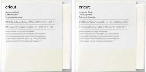 Vista 8 de Tarjetas de acuarela de impresión en frío de Cricut, S40 (12 unidades) Tarjetas en blanco personalizables con sobres, cree tarjetas de cumpleaños