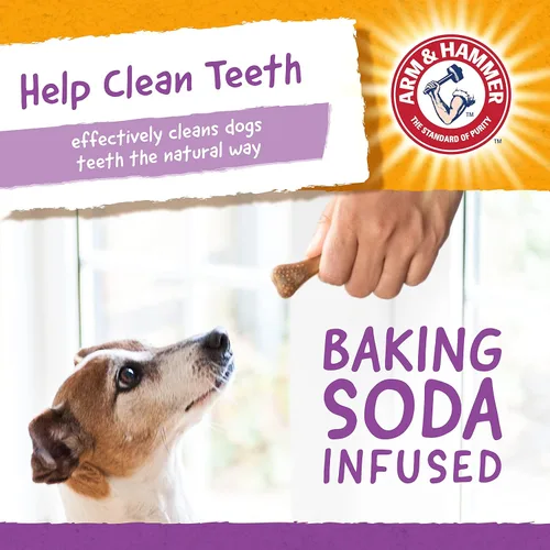 Vista 4 de Arm & Hammer for Pets Nubbies - Golosinas dentales para perros con bicarbonato de sodio y calcio, los masticables ayudan a combatir el mal aliento