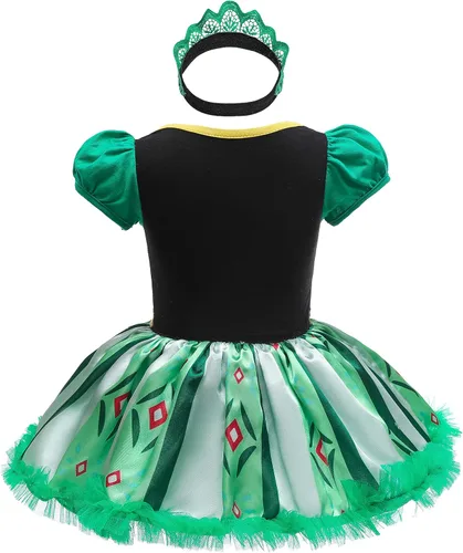 Vista 2 de Dressy Daisy - Mameluco de princesa para bebé niña, disfraz para Halloween y cumpleaños con diadema