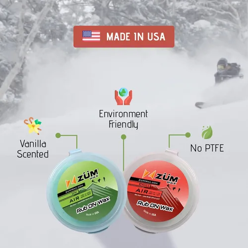 Vista 6 de ZUMWax RUB ON Wax Ski/Snowboard/Nordic Sample Pack - Universal & CHILL - 0.71 oz cada uno, fácil aplicador de corcho, de larga duración, aroma a