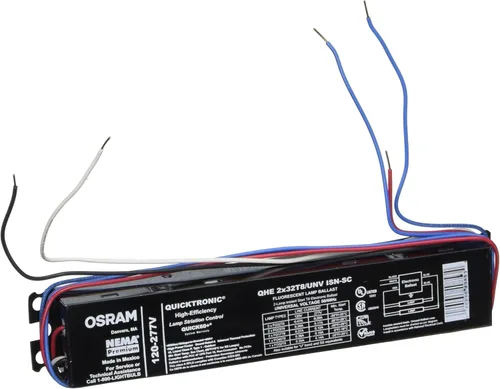 Sylvania QHE2X32T8/UNV Isn-Sc Balastro fluorescente 2 lámparas, 32W T8, 120/277V