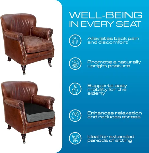 Vista 7 de Kolbs - Cojín reclinable extragrande Elegante funda de terciopelo de 2 tonos (solo asiento)