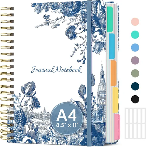 Vista 33 de Taja Cuadernos de espiral para trabajo de 5 materias con divisores E - Rosa salvaje