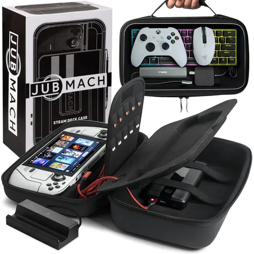JUBMACH Steam Deck Carrying Case Compatible with Steam Deck Cover TPU - Protective Case for Steam Deck Console & Accessories Non-slip Shockproof