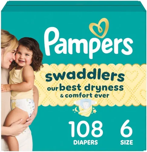 Vista 50 de Pampers Swaddlers - Pañales desechables muy suaves para bebé talla 8, 38