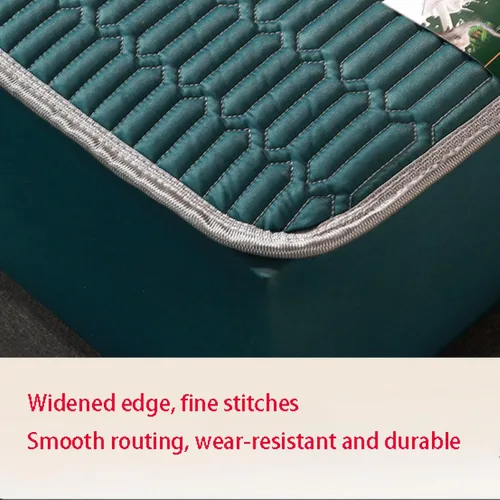 Vista 5 de FCLDESHOP Cómoda sábana bajera ajustable de seda de hielo de látex de verano, color sólido, antideslizante, se adapta a colchones de 12 pulgadas